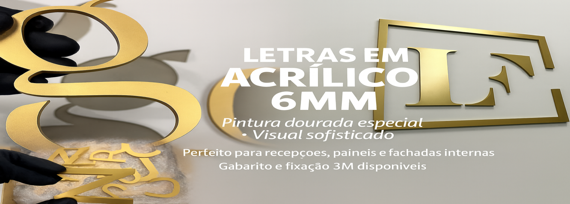 Letras em acrilico.